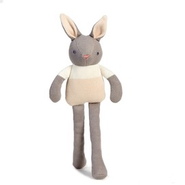 ThreadBear Design Baby Threads Grey Bunny Doll - Premium Gifts and Toys for Babies and Toddlers