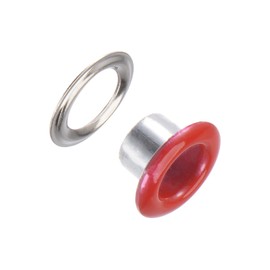 Kozelo Grommets Kit 200set-[4.5mm 3/16" Hole] Metal Eyelets Grommet Tool for Shoes Clothes DIY Project Use, Tiny Grommet, Red