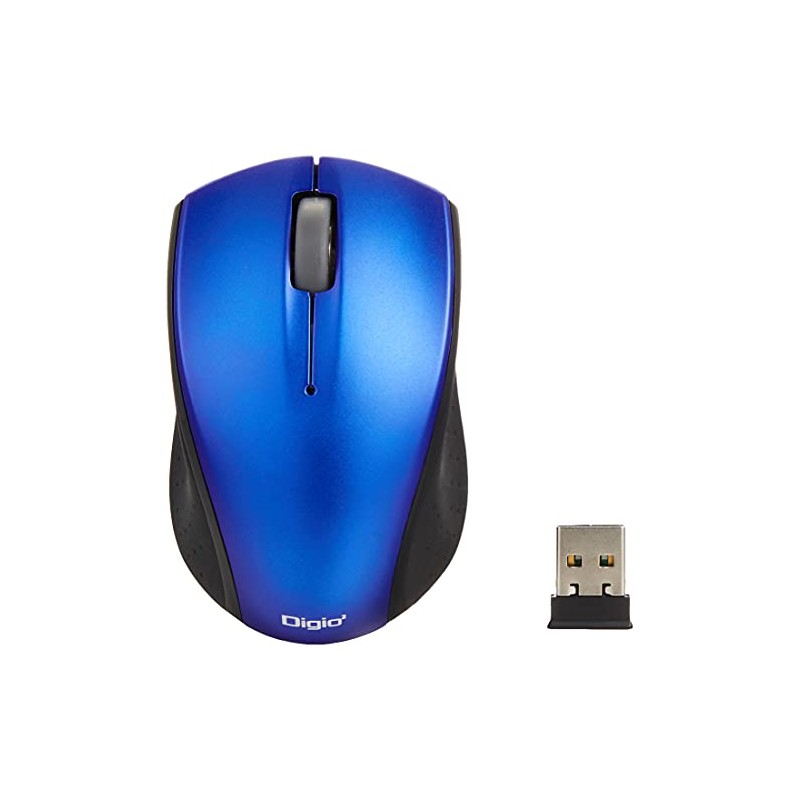 Nakabayashi Z8481 Digio2 Wireless Mouse, Small, 3 Buttons, BlueLED, Blue