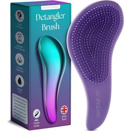 Lily England Detangler Hair Brush for Curly, Thick, Straight & Natural Hair - Gentle Detangling Brush for Women, Kids & Toddlers with Flexible Bristles - Smooth Hairbrush for Wet & Dry Hair, Ombre