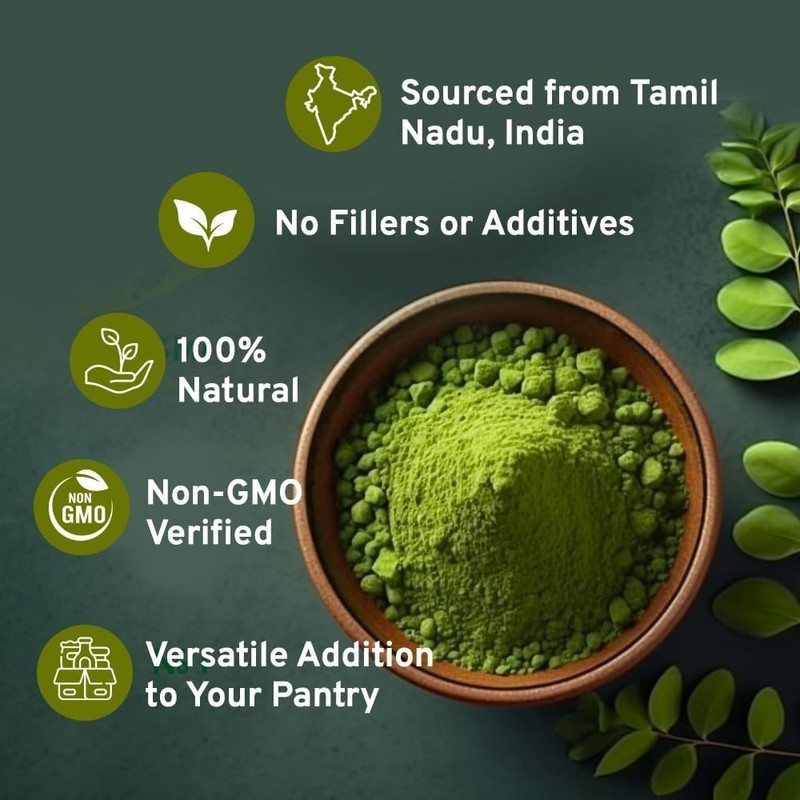 HANDPICK, Moringa Powder (500g/17.6oz) Pure Moringa Oleifera/Moringa Leaves | Resealable