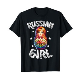 Russian Language Kazakhstan Matryoshka Costume Russian Girl! Russia Matryoshka T-Shirt