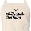Huuraa Grillschürze Borkum Strandmotiv Geschenk Natur Baumwolle Borkum Mitbringsel