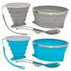 Cagelya Mess Kit for Camping Silicone Collapsible Bowl Collapsible Cup
