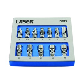 Laser 7281 Universal Joint Socket Set 1/4"D 12Pc