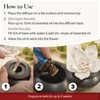 Airomé White Flower, Porcelain Passive Essential Oil Diffuser (with 15ml