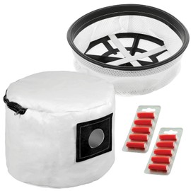 SPARES2GO Cloth Filter + Reusable Washable Zip Bag for Numatic Henry Hetty etc Vacuum (+ Air Fresheners)