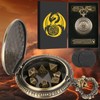 Mini DND Dice Set Dragon Bronze Pocket Watch Shell Case,