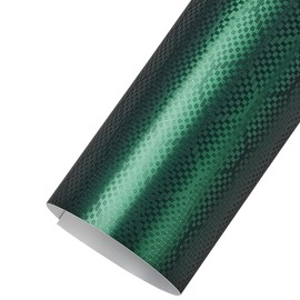 Alvorox Midnight Green Honeycomb Satin Carbon Fiber Vinyl Wrap, Vehicle Film Sheet Air Release Self-Adhesive DIY Decal Auto Cars Motorcycle Protection 60'' x 23.6'' (5ft x 1.9ft)