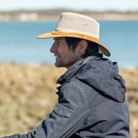 Dorfman Pacific Co. Men's Soaker with Mesh Sides, Natural, Small/Medium