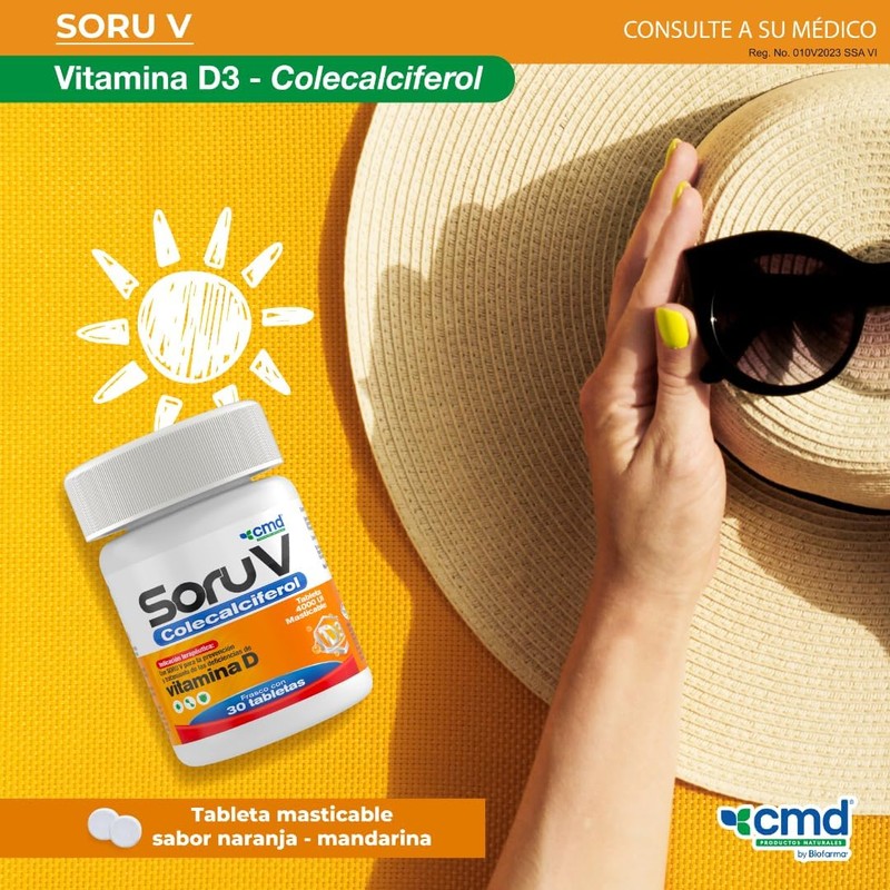 CMD Soru-V Vitamin D3 (Cholecalciferol) 30 Tablets - Bone &