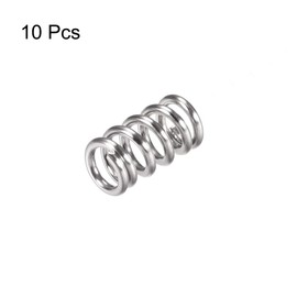 sourcing map Compression Spring 304 Stainless Steel Compression Springs Spiral Spring Steel Spring 6 mm Outer Diameter 1 mm Wire Diameter 5 mm Compressed Length 10 mm Length 37.2N Load Capacity Silver