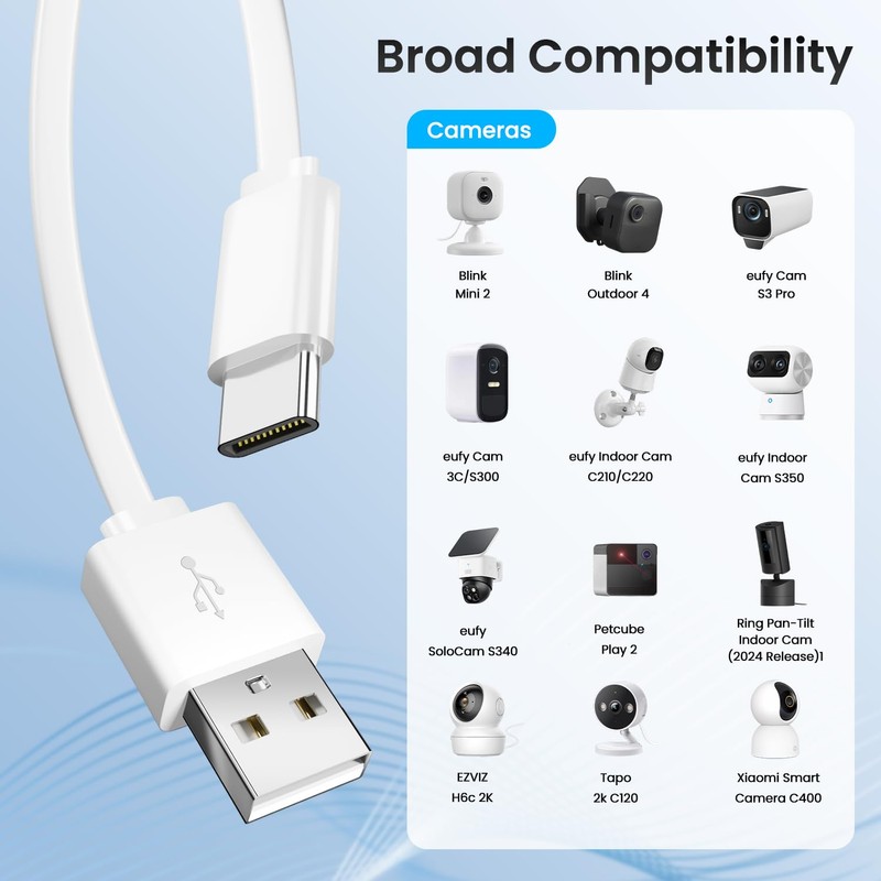 OXZEEWEE Extra Long USB A to USB C Extension Flat