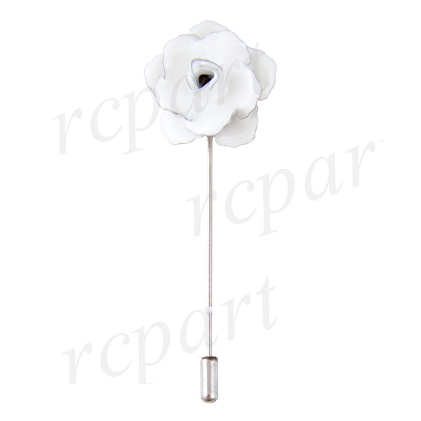 New in box Brand Q Men's Suit brooch White flower shape lapel pin wedding prom