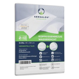 Sensalou Cushion Cover Set of 2 Double Pack Waterproof Pillow Covers 40 x 80 cm