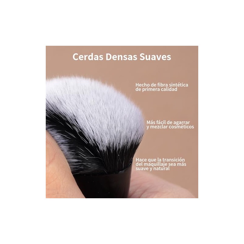 Maange 12pcs Brochas Maquillaje Doble Punta Esponjas Pulir Líquidos Cremas