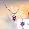 Collar Y Aretes Dije Corazón Cristal Mujer,regalo Para Mujer