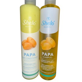 Sheló NABEL Kit Shampoo y Acondicionador de Papa Retarda Cana | Caida de Cabello Potatoes