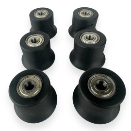 TreadLife Fitness Roller Trolley Seat Rail Wheels - Bowflex PR1000, Ultimate 2, Blaze Sport & MORE - 6 - Pack