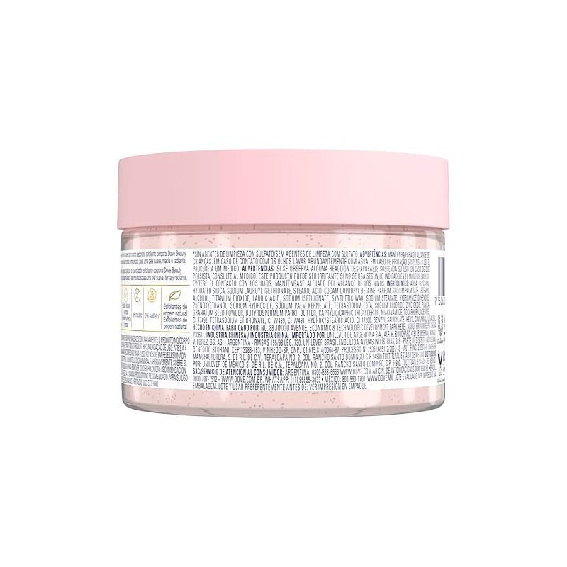 Dove Beauty Scrub Jabón Exfoliante Corporal Granada y Manteca de