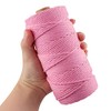 jijAcraft 3MM Macrame Cord for Crafts,100M Pink Cotton Macrame Craft