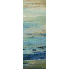 ArtDirect Studio Nova 11x24 Gallery Wrapped Canvas Museum Art Titled: Blue Indigo Panel II II