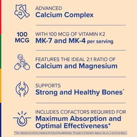 Stop Aging Now - Calcium Complex Supplement - 120 Capsules - BoneTrex with Magnesium, Vitamin D, Vitamin K2 and Boron