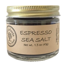 didi davis food (Salt Traders) Espresso Flavored Sea Salt - 1.5 oz Net Wt. (Glass Jar)