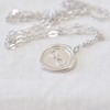 Infinity Wax Seal Necklace in Sterling Silver 925