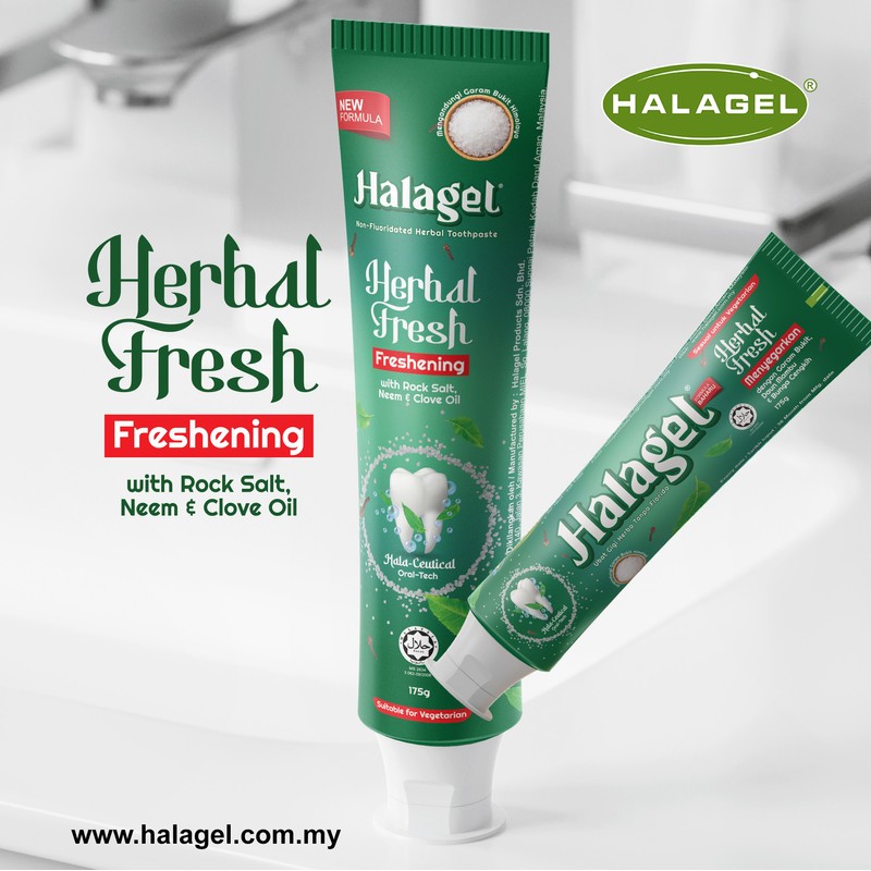 HALAGEL Ubat Gigi Herbal Blast / Herbal Green / Miswakgel