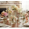Glass Bud Vases Set of 6 for Flowers, Clear Small