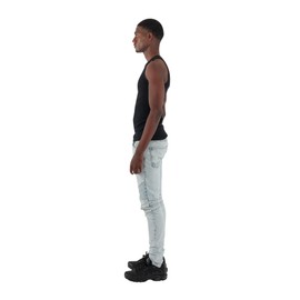 Rich Cotton Men's 2-Pack Ribbed Tank Top Undershirt (Black, S)