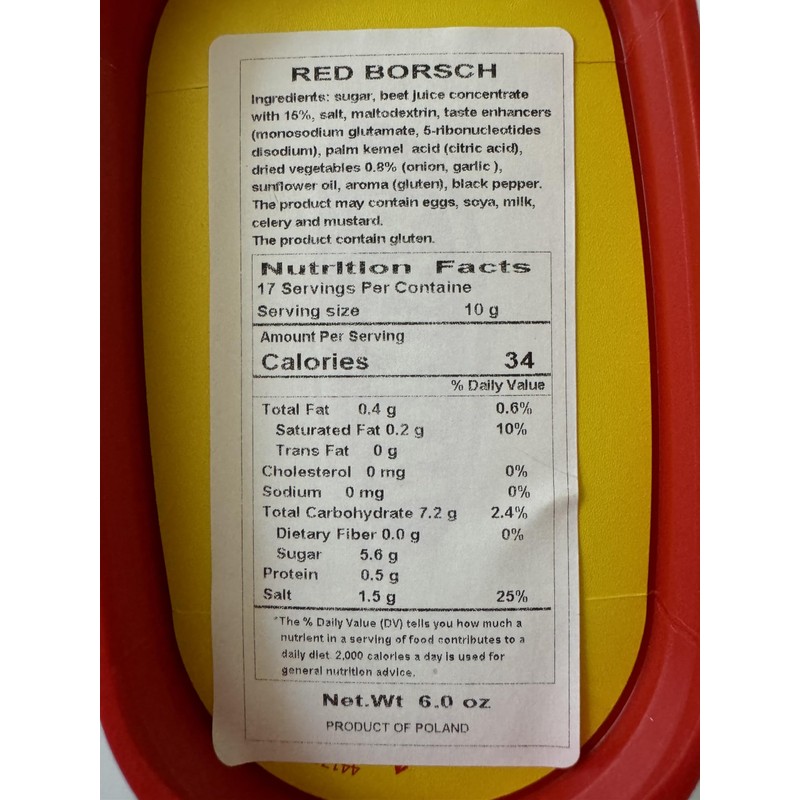 Red Borsch Instant Soup Product of Poland Winiary 170g (Pack