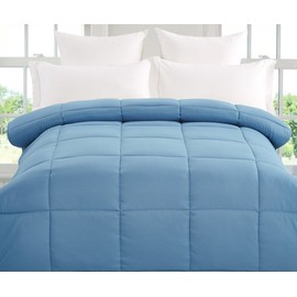 Down Alternative Comforter (Calm Blue, Queen) - All Season Comforter - by Natural Comfort