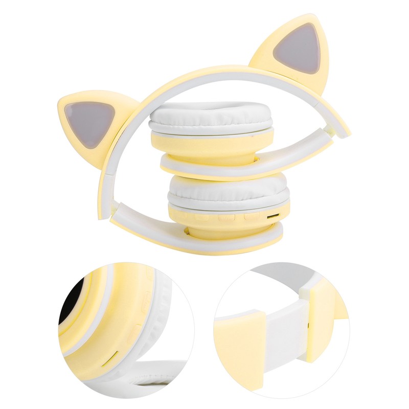 LED Noise Reduction Headset Cat Ear Shape Bluetooth 5.0 Headset