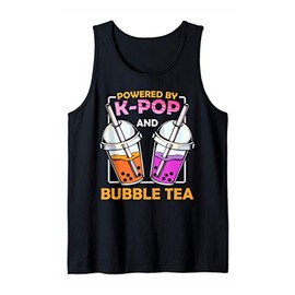 Powered By K-Pop And Bubble Tea Boba K-Drama Korean Music Tank Top