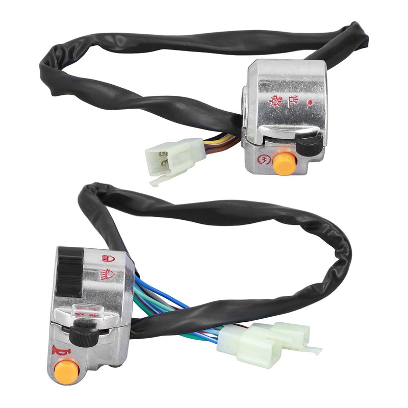 Pair Motorcycle Handlebar Switch Assembly Universal for 50cc 22mm Handle