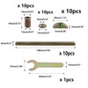 Semetall 10 Sets Bed Frame Hardware Connector Kit,M8x100 mm Countertop