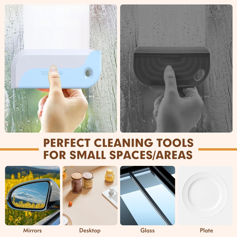 3 Pack Small Squeegees, Squeegee for Shower Glass, Car Window