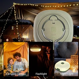 Vansungs 4 in 1 Camping String Lights Outdoor with 7 Lighting Modes (32.8Ft) Outdoor Waterproof Portable stowable String Light, USB Rechargeable, Tent Lights for Camping, Hiking, Yard, RV, Home Decor