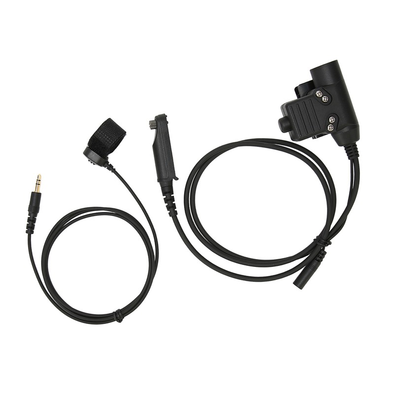 U94 PTT Adapter Cable Walkie Talkie Headset Adapter with Key