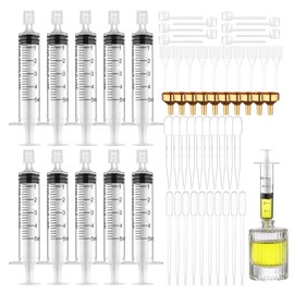 60 Pcs Perfume Refill Tool Kit Include 10 Funnels 10 Dispenser Pumps 10 Syringes 20 Droppers 10 Squeeze Droppers Plastic Perfume Dispenser Transfer Kit for Liquid Small Atomizer Bottle