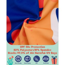 babygoal Little Boy Dinosaur Swimsuit 3-Piece for 3-4T Kids, Bathing Suit Set, Short Sleeves with Pants and Hat for Swim Lessons and Beach,YZK01-3-4T-B