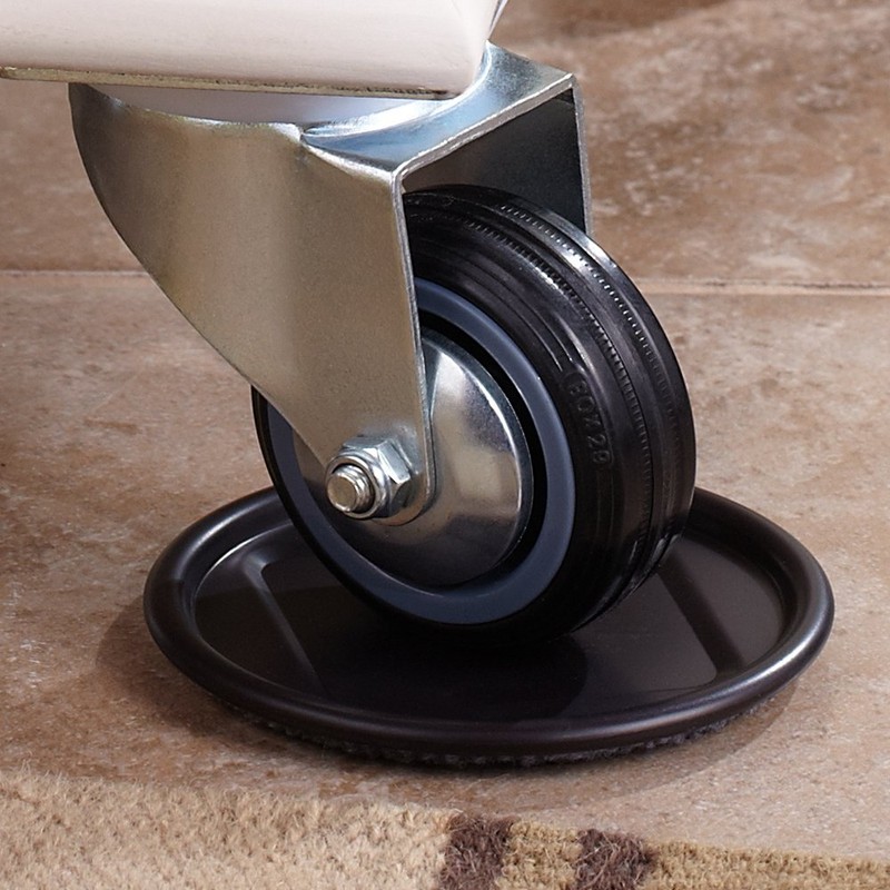 SoftTouch 1 5/8" Round Reusable Carpet Bottom Furniture Caster Cups