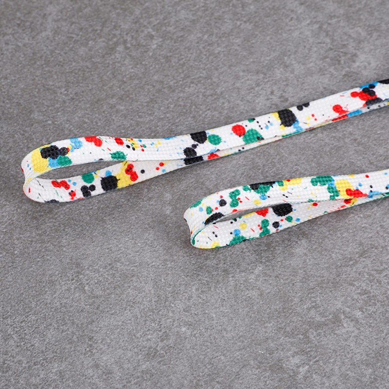 BGXW Thin Flat Leopard Cow Print Shoelaces Camouflage Shoe Laces