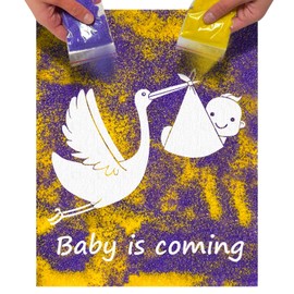 FETTIPOP Magic Canvas Art - Baby is Coming, Pregnancy Announcement Surprise Gift, for Family, Husband, Grandparents, Unique Gift Idea Expecting a Baby