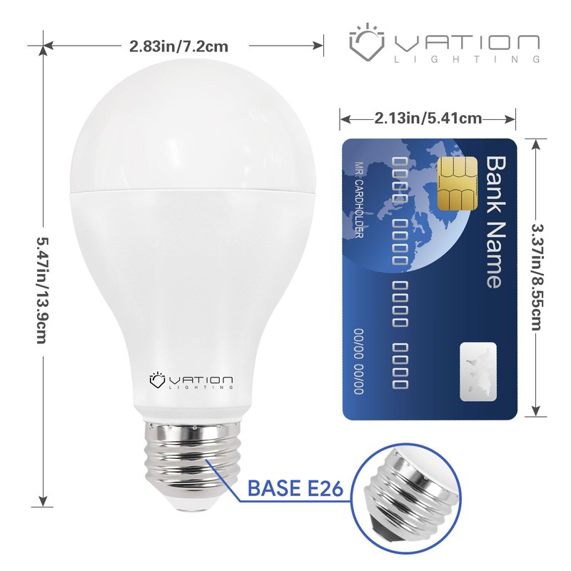 A21 Dimmable LED Light Bulb, Stable Heat Dissipation, 2,5000 Hour