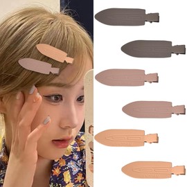 Makeup Hair Clip No Crease 6 PCS Brown Flat Hair Clips No Bend Hair Styling Clips Barrettes Hairpin Matte Coffee Creaseless Hair Accessories for Women Girls Sleeping Clips for Thick Thin Hair