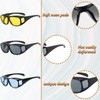 3 Pack Driving Glasses, Retro Wrap Around Glasses,Reduce Harsh Headlight
