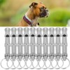 10PCS Dog Training Whistle Professional Adjustable Pitch Stainless Steel Pet
